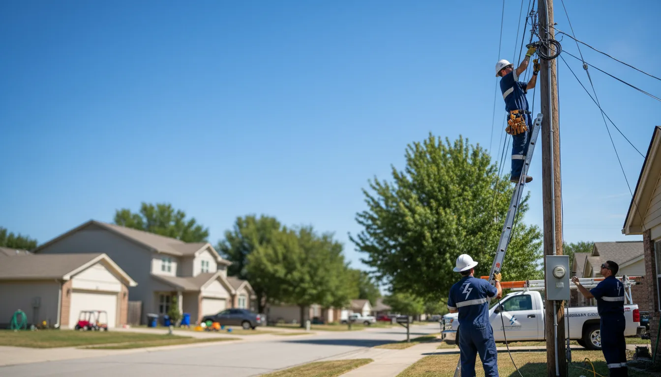 Residential electrician providing installation services in Rimforest, CA